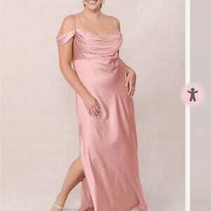 Revelry Blush Off-Shoulder Gown